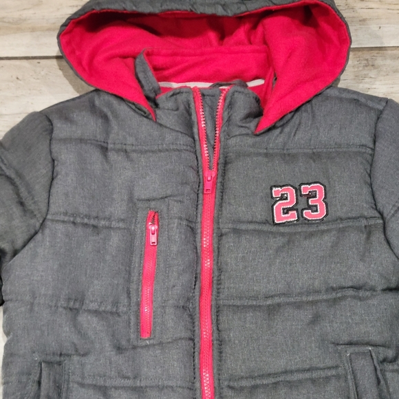 Artic Hero Boys 8-10 grey hooded quilted full zip jacket - Picture 5 of 8